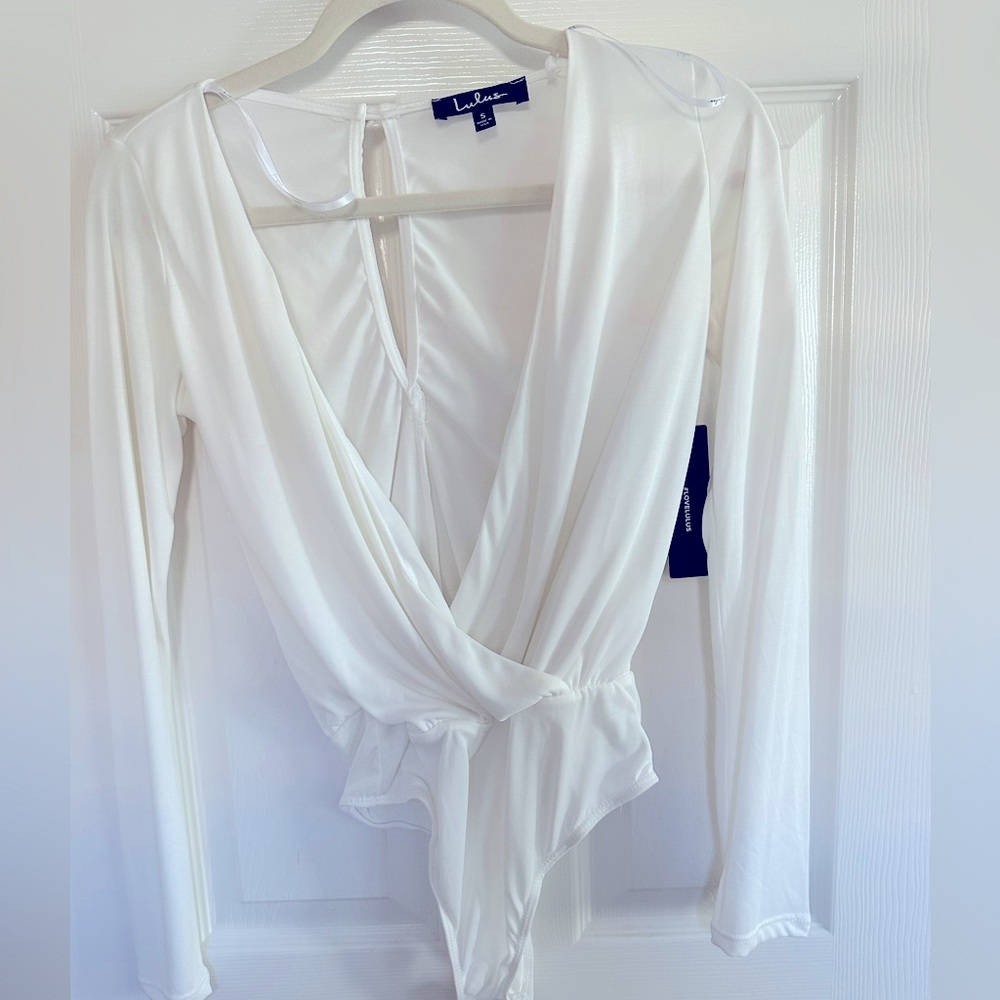 White long sleeve bodysuit